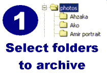 Select folders to archive
